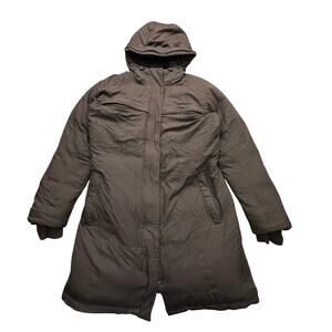 The North Face HyVent Down Parka Down Puffer Jacket Coat Womens XL Brown ANHD